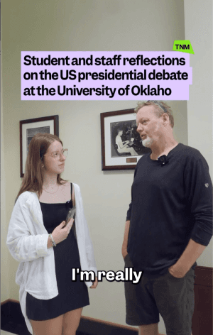 Students at University of Oklaho react to US Presidential Debate - Home - Video