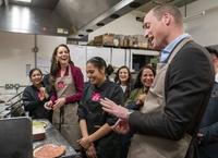 "Why are these people in the background?" The Royals visit a female-run restaurant in Birmingham